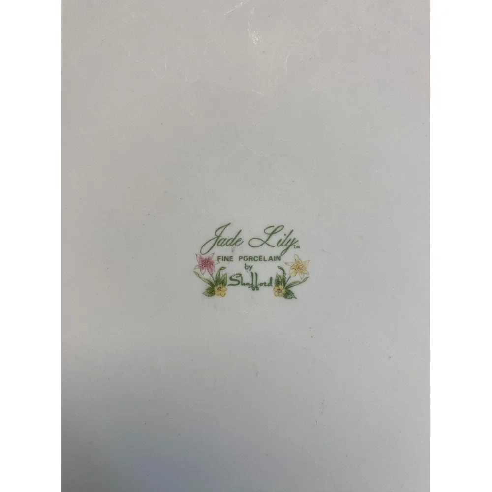 Vintage Stafford Jade Lily Fine Porcelain Souffle‎ Casserole 9